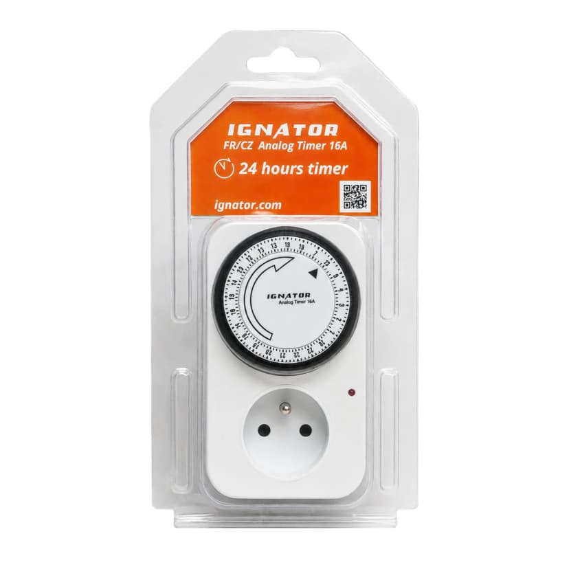 Temporizador Analógico 16A Ignator FR/CZ Type E